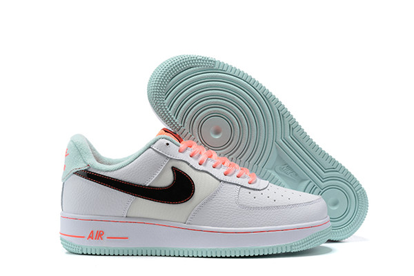 Women's Air Force 1 Low Top White/Black Shoes 084